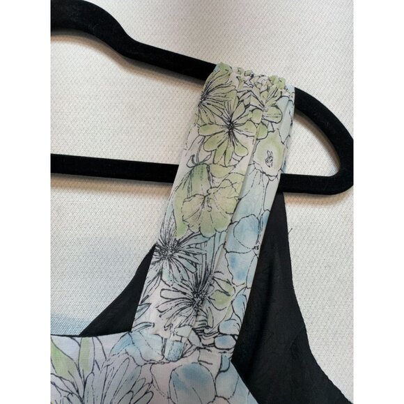 Nine & Co. Ninewear Floral Blouse Womens Size 10 Multicolor Boho Y2K Sleeveless - Picture 10 of 11